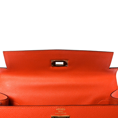 Hermes Epsom Kelly Sellier 28 Orange Poppy 18 of 42