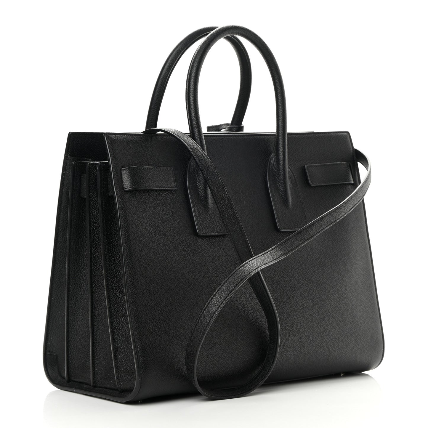 Grained Calfskin Small Sac De Jour Black