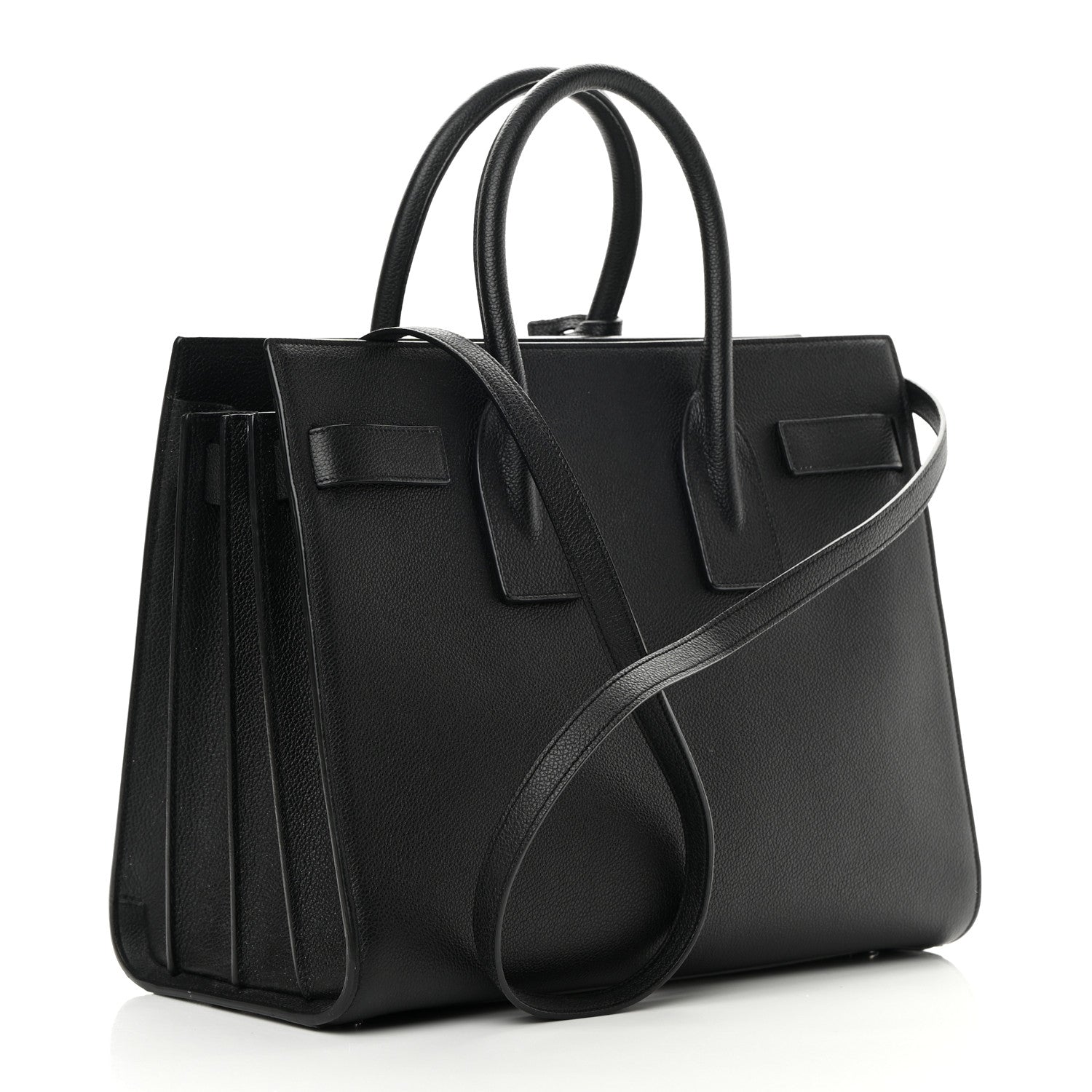 Saint Laurent Grained Calfskin Small Sac De Jour Black 3 of 12