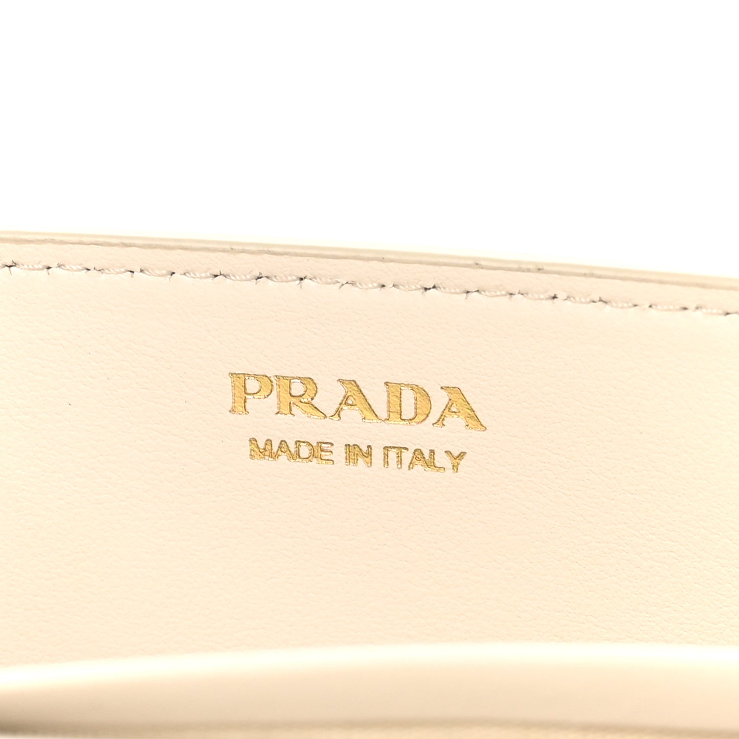 Saffiano Cuir Triangle Logo Miniborse White