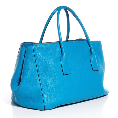 Prada Vitello Daino Tote Turchese 3 of 9