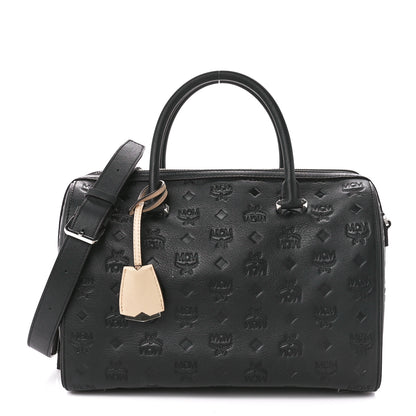 MCM Calfskin Ottomar Monogram Essential Boston Bag Black 1 of 11