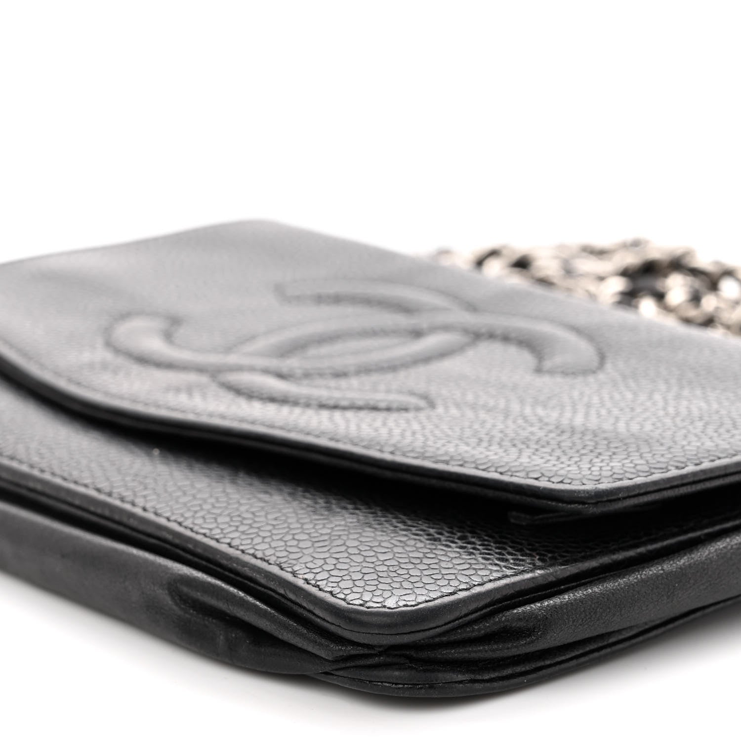 Chanel Caviar Timeless CC Wallet On Chain WOC Black 10 of 11