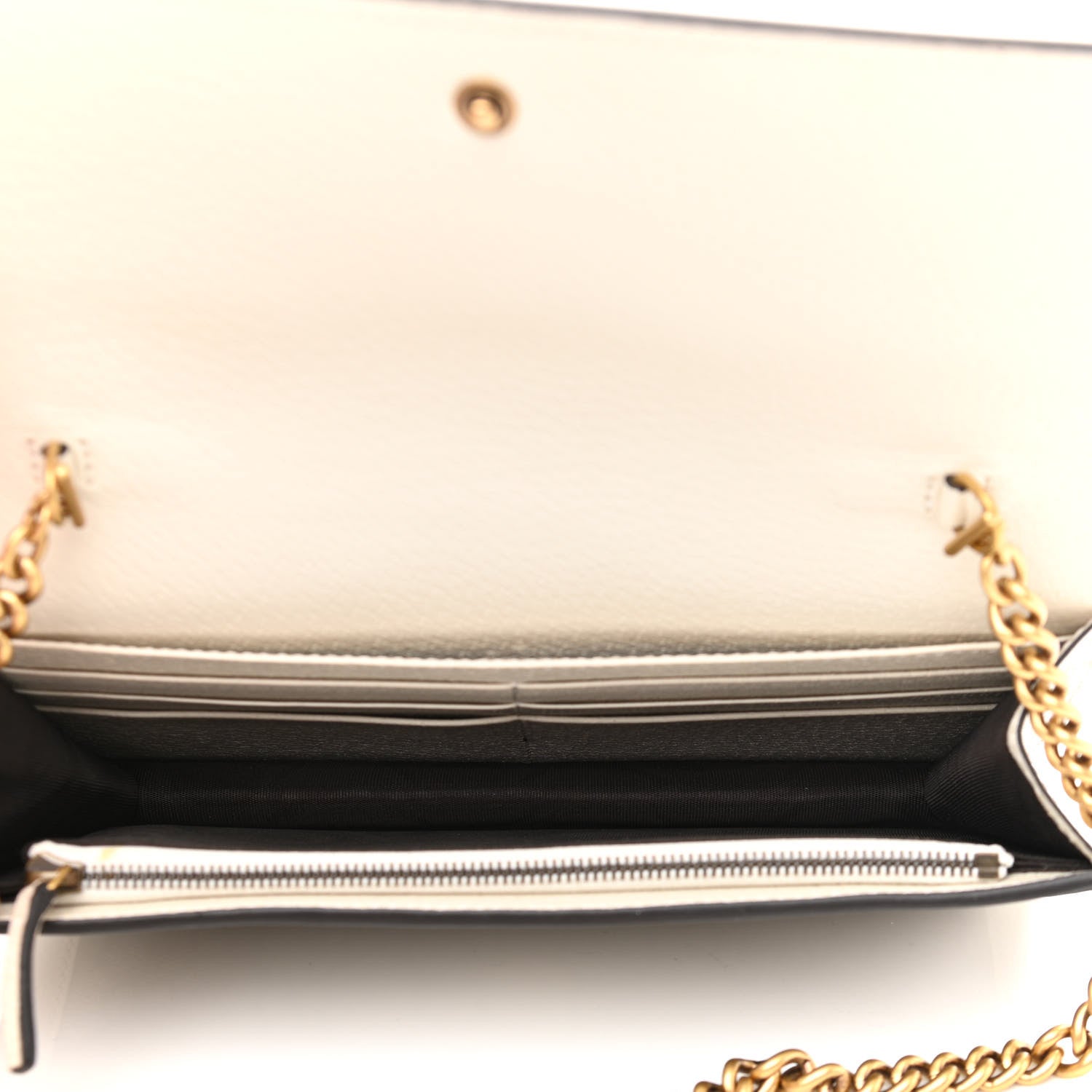 Gucci GG Supreme Monogram Web Queen Margaret Chain Wallet White 5 of 9