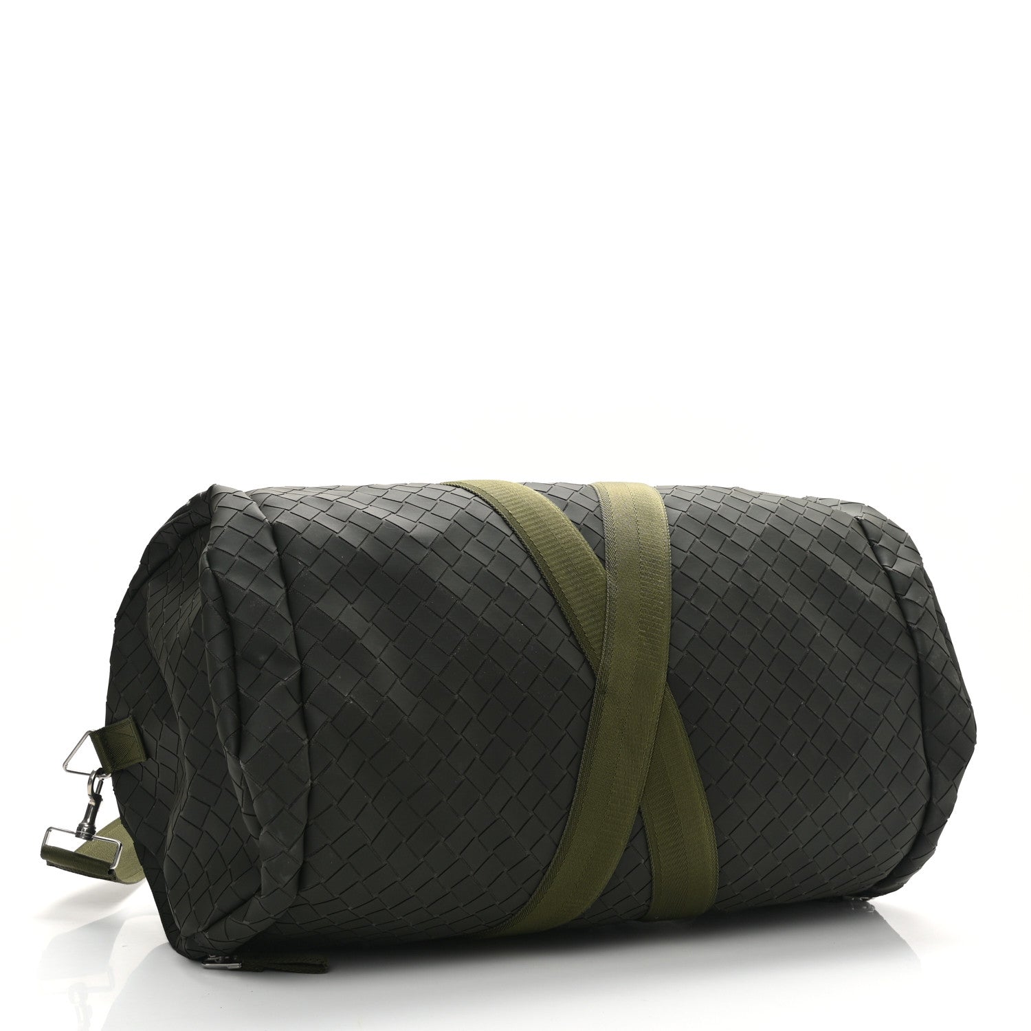 Bottega Veneta Intrecciato Rubber Canvas Duffle Bag Camping 3 of 9