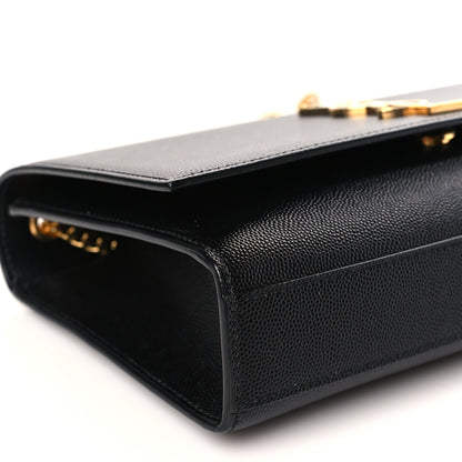 Saint Laurent Grain De Poudre Medium Classic Monogram Kate Satchel Black 7 of 8