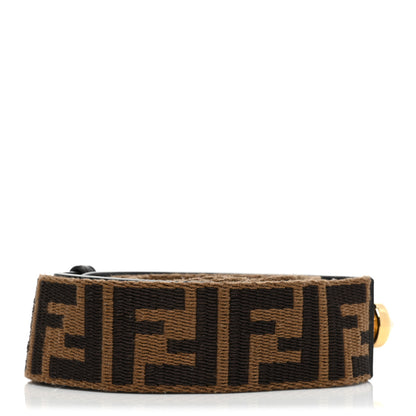Fendi Ribbon Vitello Century FF 1974 Studded Strap You Fango Marrone Ebano 2 of 5