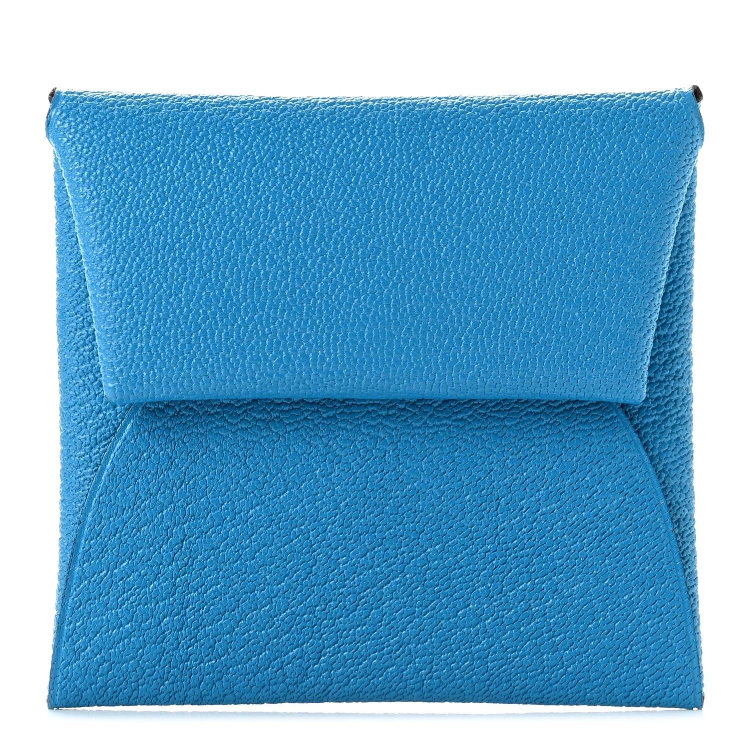 Hermes Chevre Mysore Bastia Verso Coin Purse Bleu Frida Cuivre 1 of 8