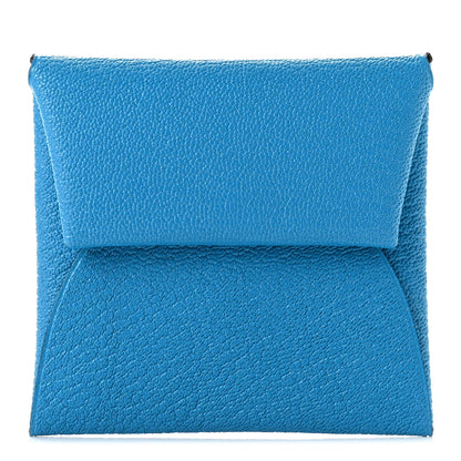 Hermes Chevre Mysore Bastia Verso Coin Purse Bleu Frida Cuivre 1 of 8