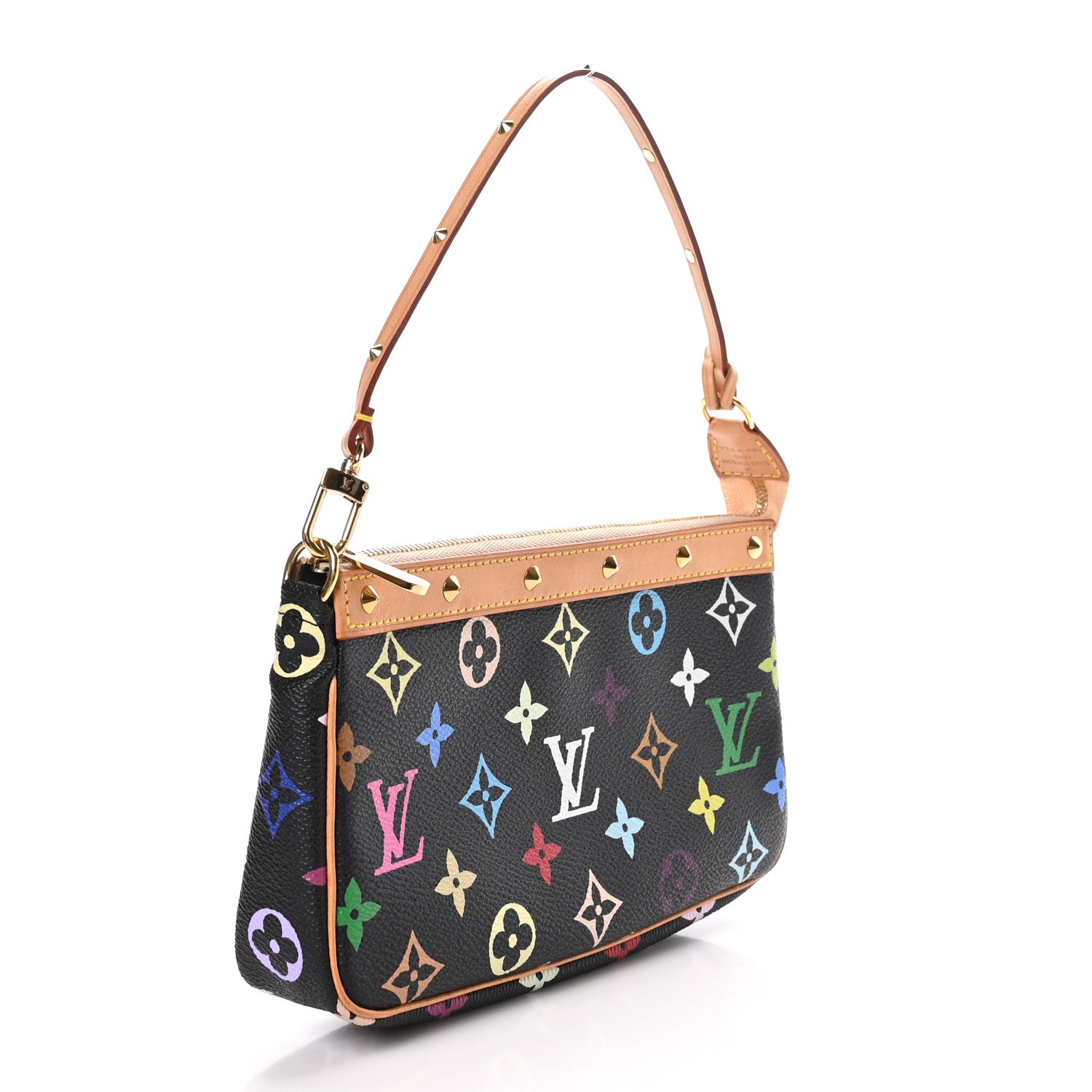 Louis Vuitton Monogram Multicolor Pochette Accessories Black 3 of 10