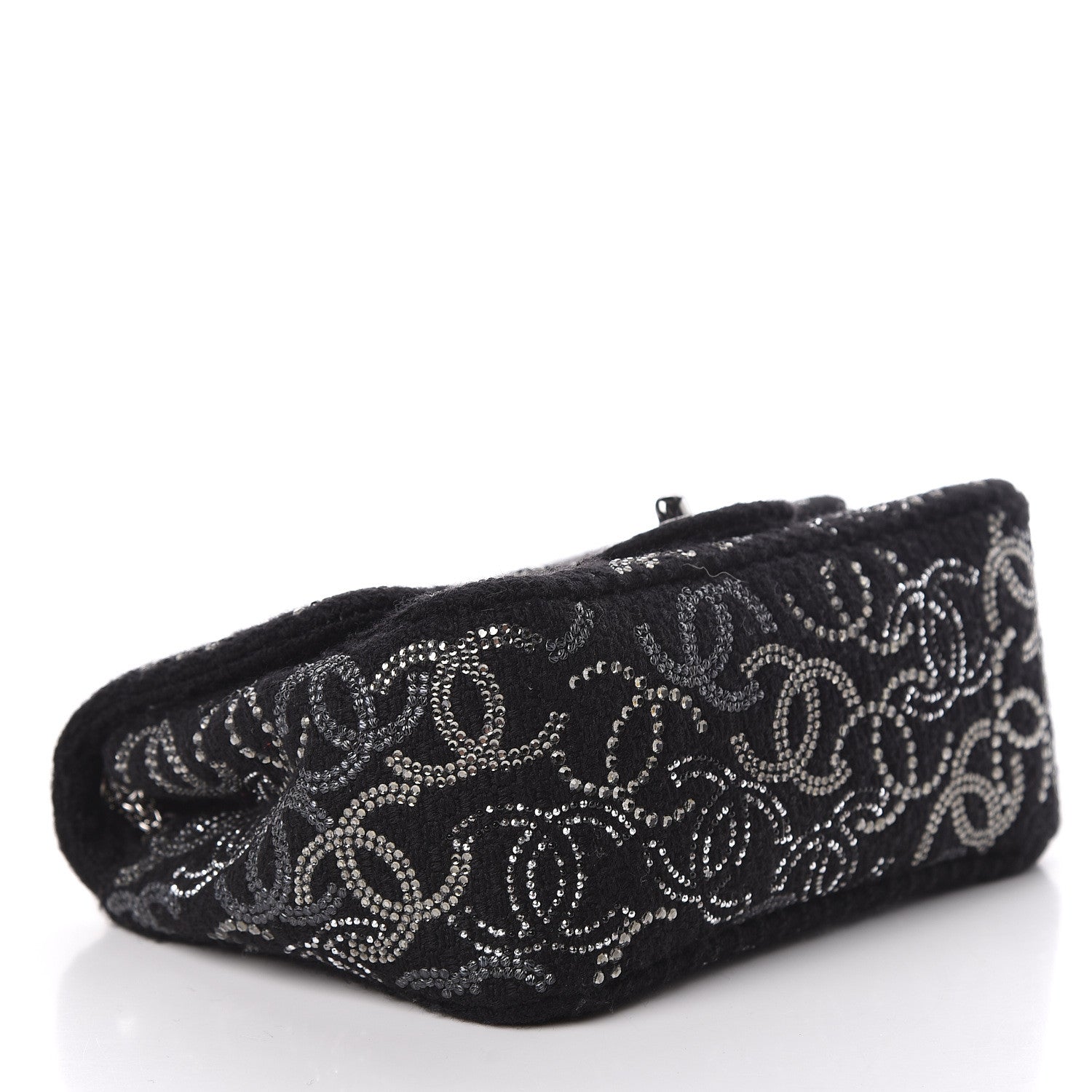 Chanel Tweed Strass Mini Pudong Flap Black 4 of 10