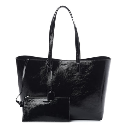 Saint Laurent Patent Calfskin Large Shopping Tote Black 1 of 11