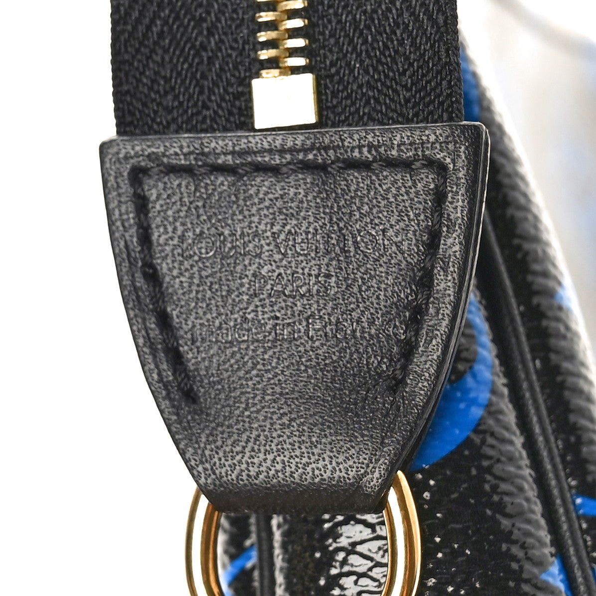 Louis Vuitton Colored Monogram Mini Pochette Accessories Blue Black 6 of 9