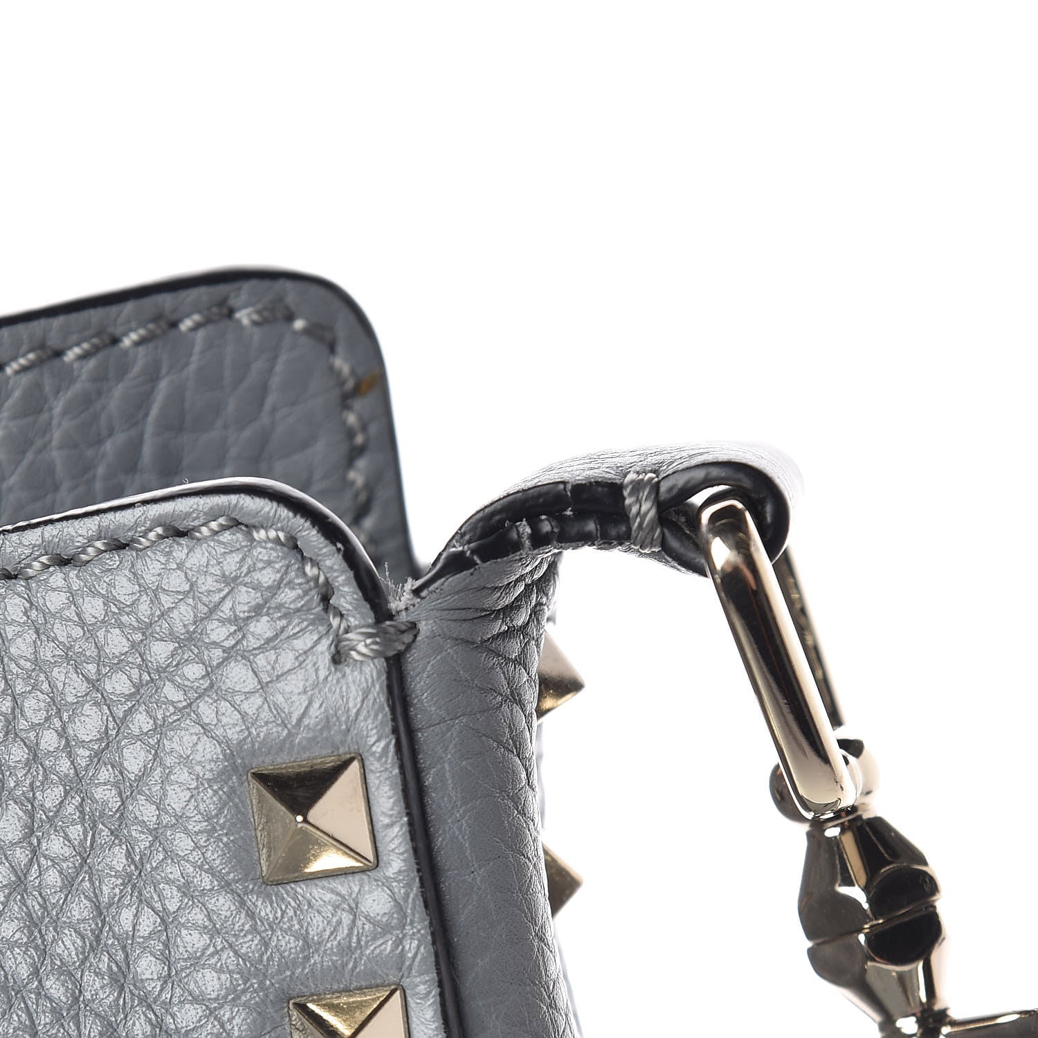 Valentino Garavani Pebbled Calfskin Large Rockstud Flip-Lock Messenger Bag Light Stone 13 of 15