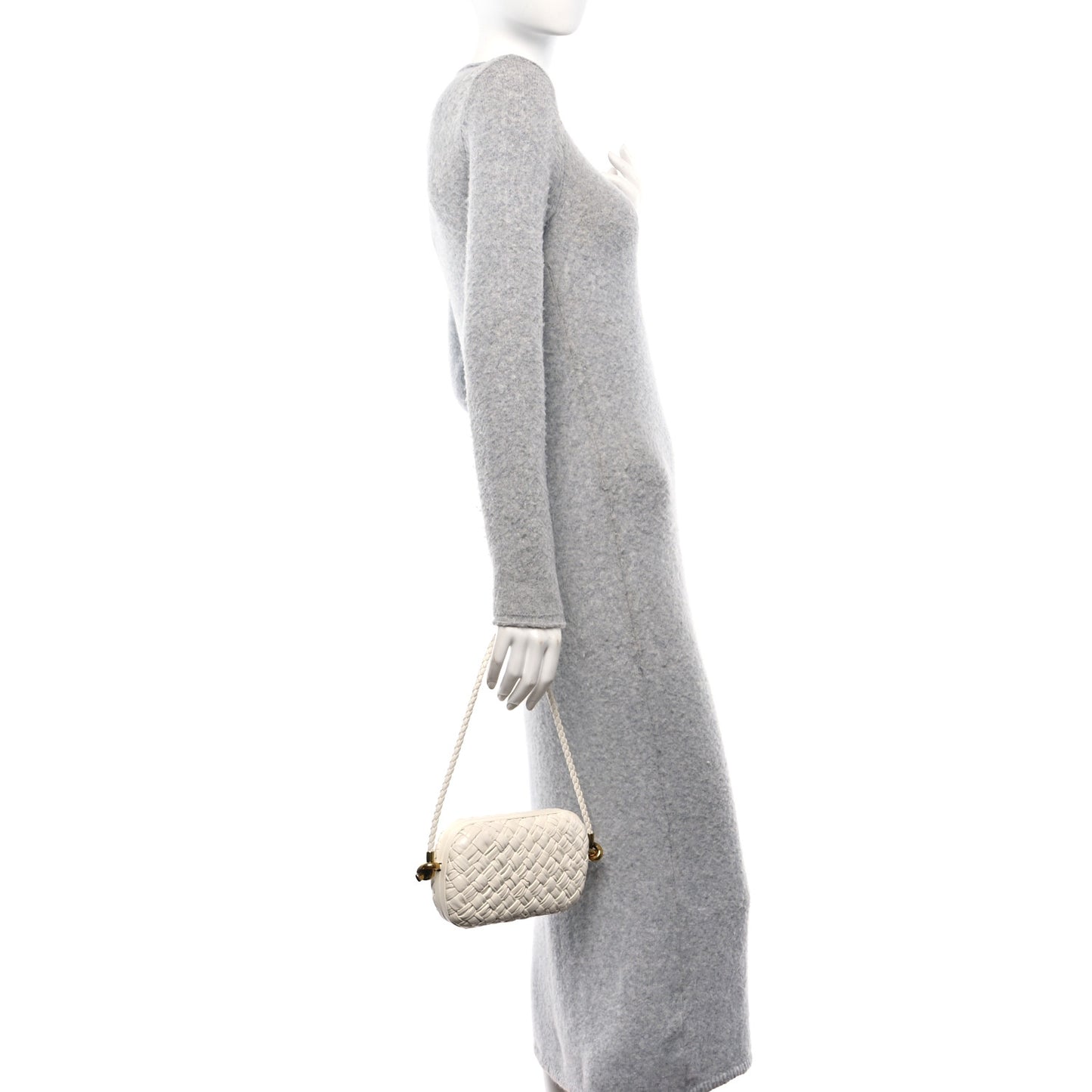 Calfskin Intrecciato Knot On Strap Bone