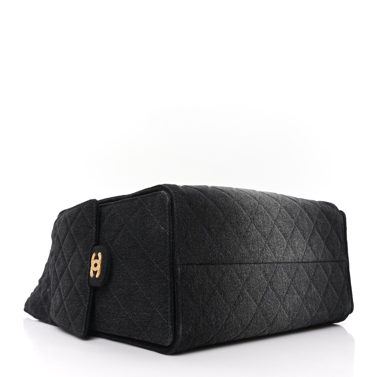 Chanel Washed Denim Quilted Medium Chanel 25 Handbag Black 5 of 11
