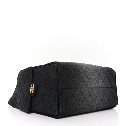 Chanel Washed Denim Quilted Medium Chanel 25 Handbag Black 5 of 11