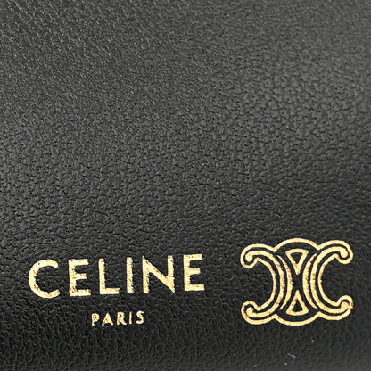 Celine Smooth Lambskin Trio Flap Crossbody Bag Black 6 of 9