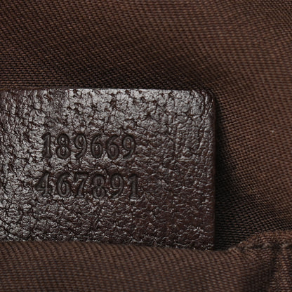 Gucci GG Monogram Medium Web Handle Vertical Tote Dark Brown 8 of 12