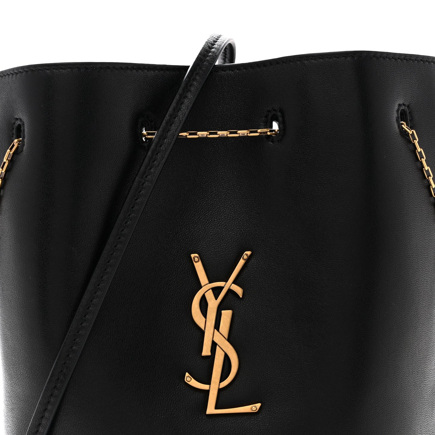 Lambskin Pochon Shoulder Bag Black