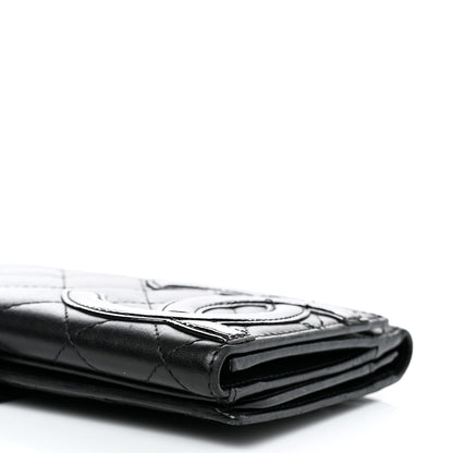 Chanel Calfskin Quilted Cambon Long Double Wallet Black 13 of 15