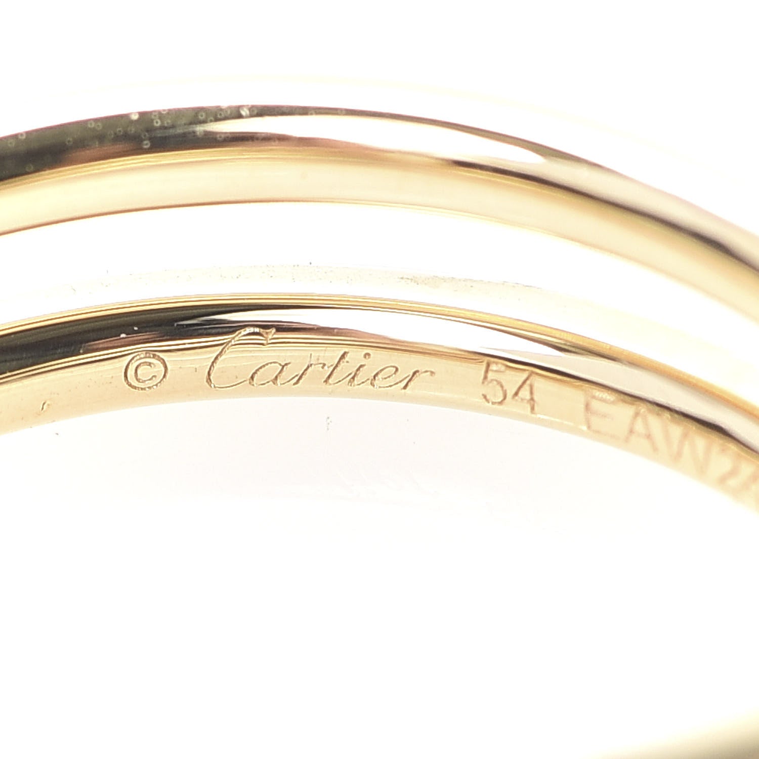 Cartier 18K Yellow Gold Diamond Double Juste Un Clou Ring 54 6.75 6 of 7