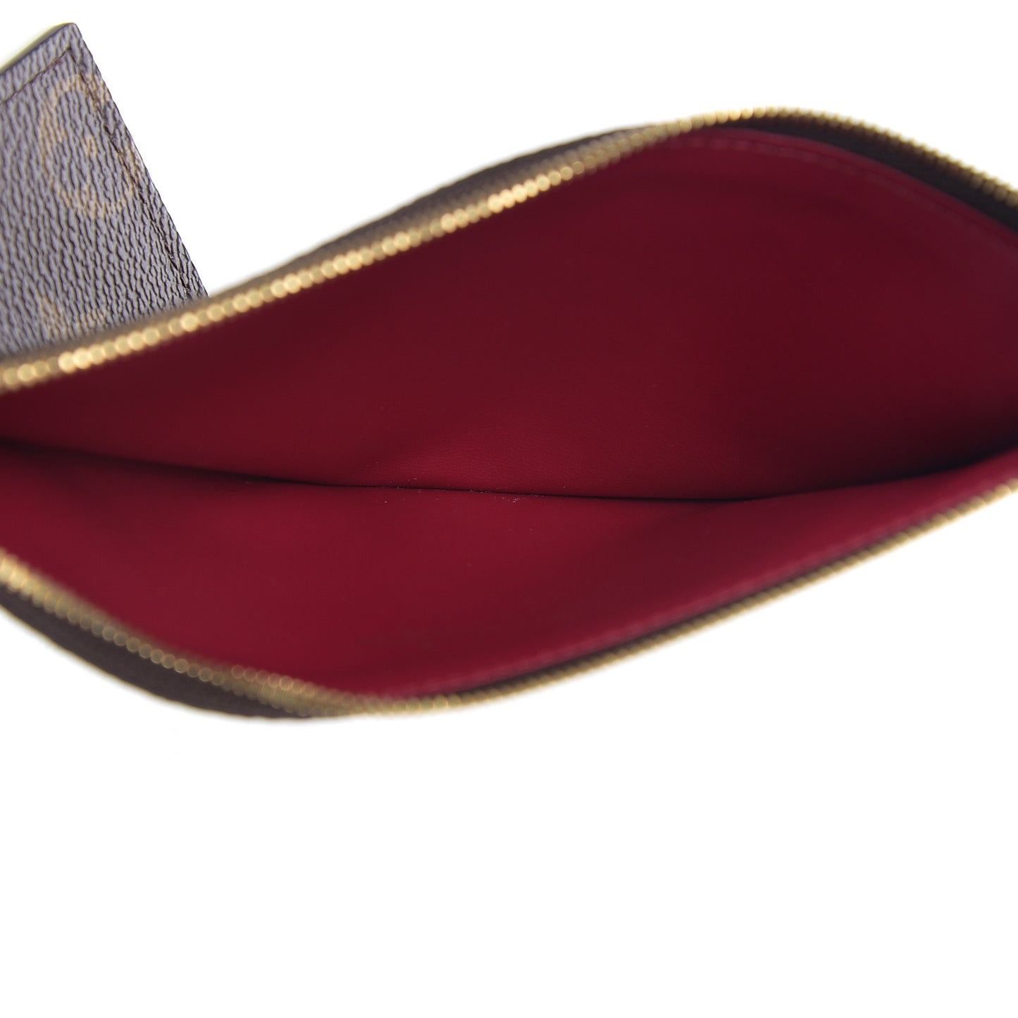Monogram Felicie Chain Wallet Zippered Insert Fuchsia