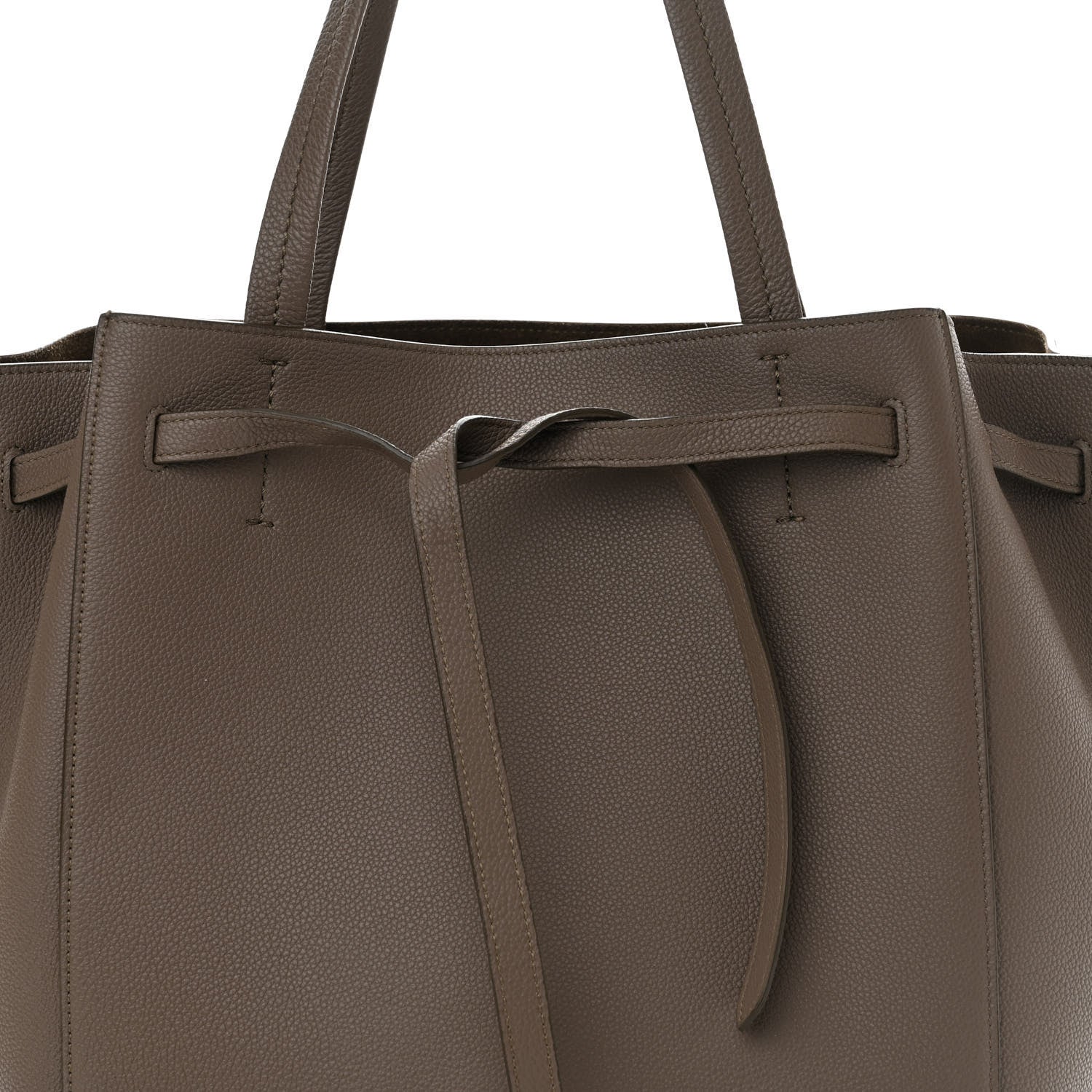 Celine Soft Grained Calfskin Small Belt Cabas Phantom Taupe 8 of 11