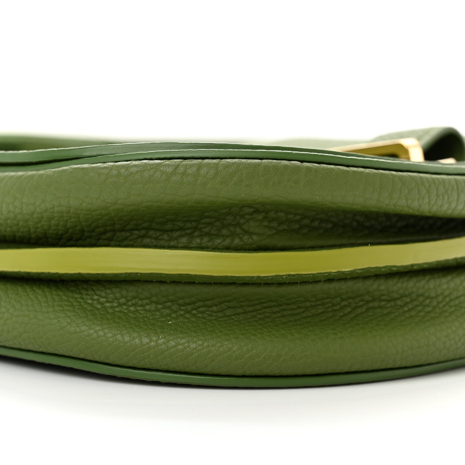 Delvaux Crispy Calfskin Mini Le Mutin Saddle Bag Green 9 of 10