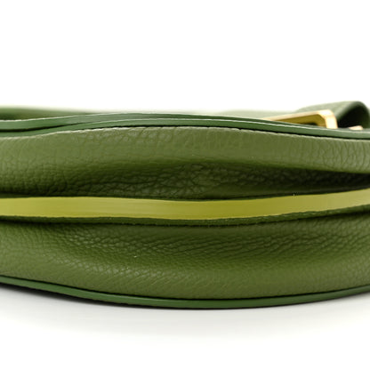 Delvaux Crispy Calfskin Mini Le Mutin Saddle Bag Green 9 of 10
