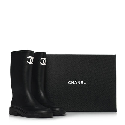 Chanel Caoutchouk CC High Boots 40 Black 8 of 8