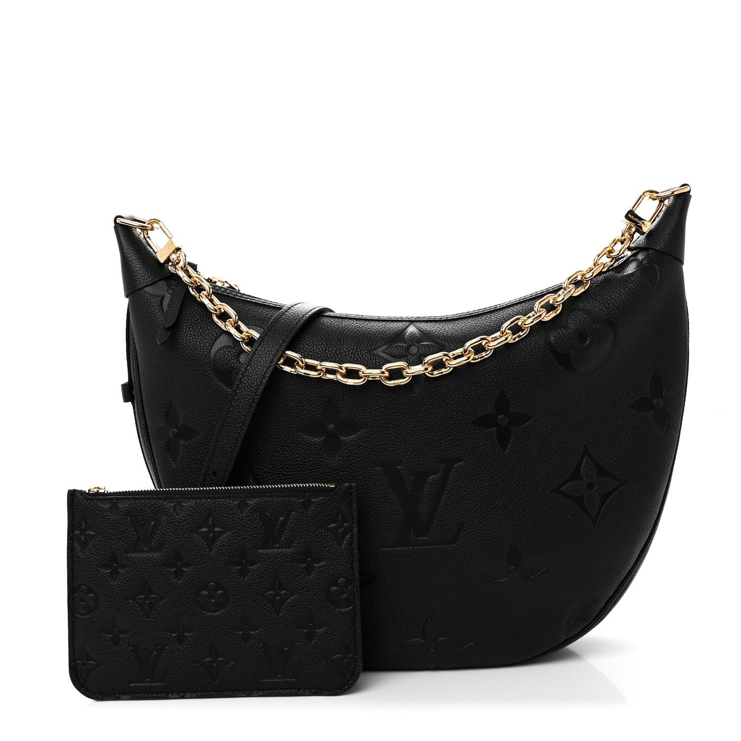 Louis Vuitton Empreinte Monogram Giant Loop Hobo Black 3 of 12