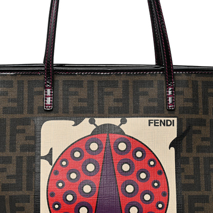 Fendi Zucca Spalmati Clover Lady Bug Roll Tote Tobacco 8 of 11