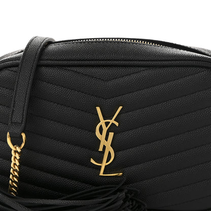 Saint Laurent Grain De Poudre Matelasse Monogram Mini Lou Camera Bag Black 14 of 19
