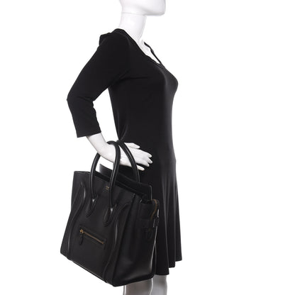 Celine Smooth Calfskin Mini Luggage Black 2 of 13