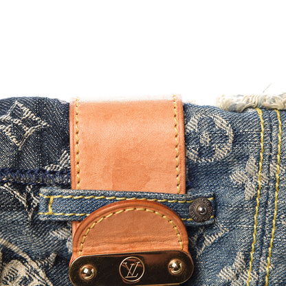 Louis Vuitton Denim Patchwork Posty Messenger Bag Blue 10 of 10