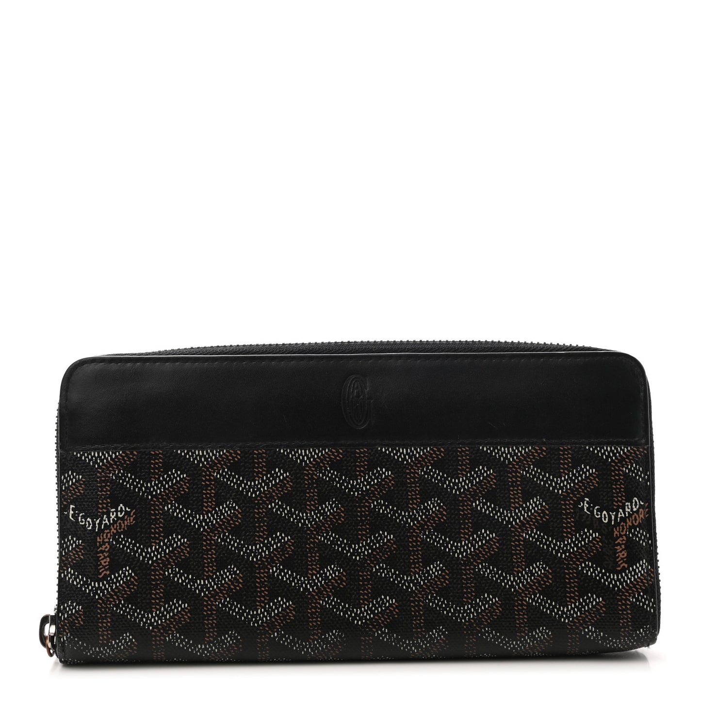 Goyardine Matignon Zip Around GM Wallet Black