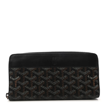 Goyard Goyardine Matignon Zip Around GM Wallet Black 1 of 8