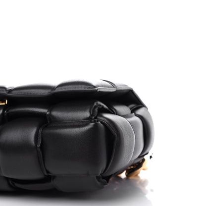 Bottega Veneta Lambskin Maxi Intreccio Padded Chain Cassette Crossbody Bag Black 8 of 9