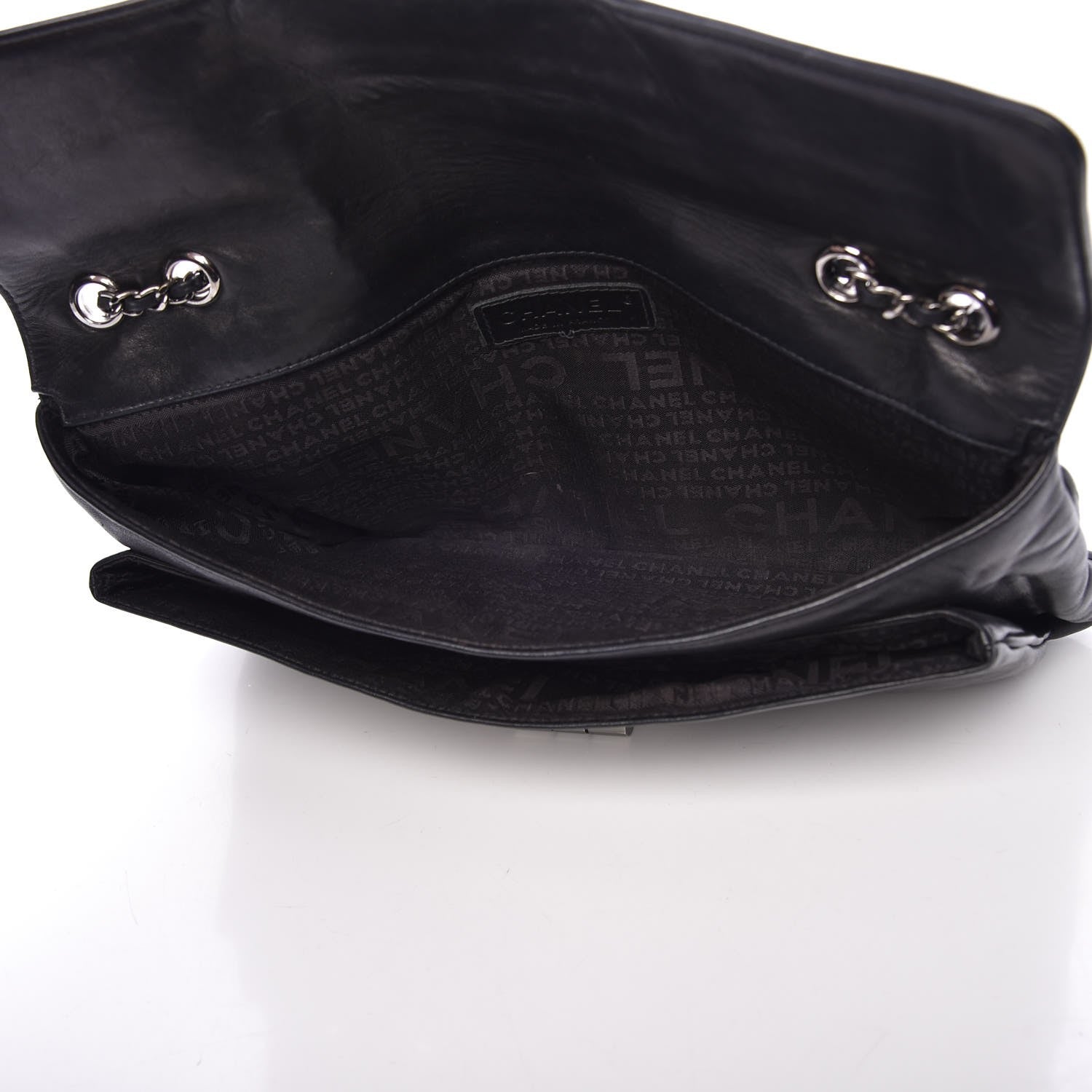 Chanel Lambskin Mademoiselle Lock Flap Pochette Black 6 of 10