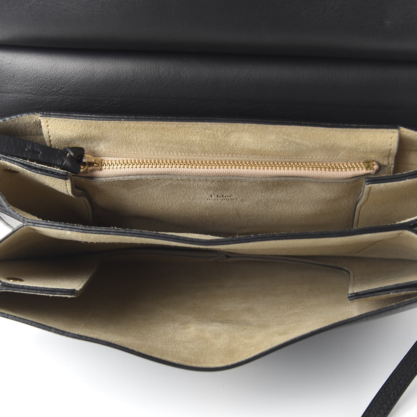 Suede Calfskin Medium Faye Shoulder Bag Black