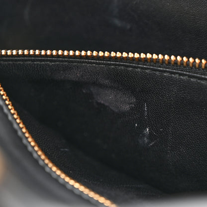 Christian Dior Crinkled Lambskin 30 Montaigne Clutch Black 10 of 13