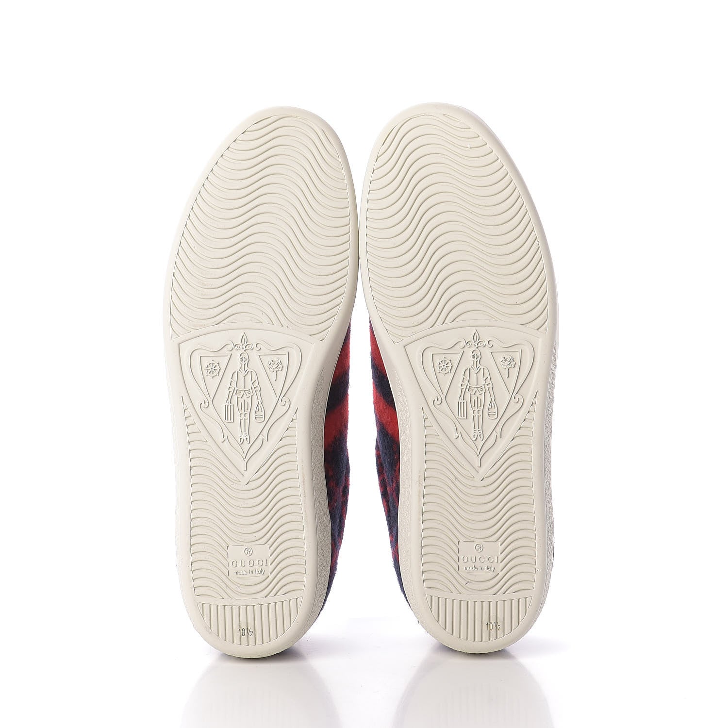 Gucci Covered Wool Big GG Monogram Mens Sneakers 10.5 Blue Red Mystic White 6 of 12