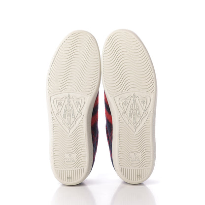 Gucci Covered Wool Big GG Monogram Mens Sneakers 10.5 Blue Red Mystic White 6 of 12