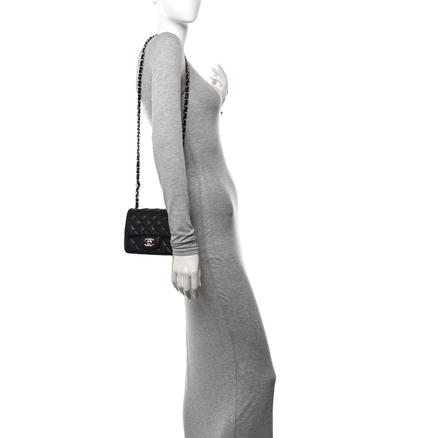 Chanel Lambskin Quilted Mini Square Flap Black 2 of 11