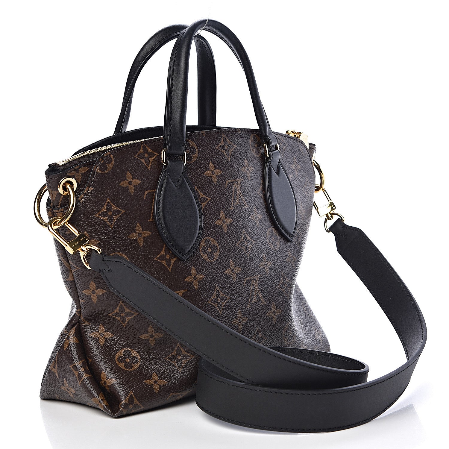 Louis Vuitton Monogram Flower Zipped Tote PM Black 3 of 13