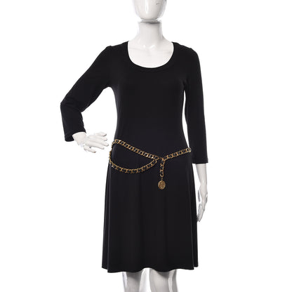 Chanel Lambskin Chain CC Medallion Belt Black Gold 2 of 6