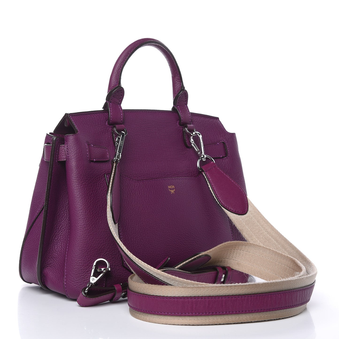 Grained Calfskin Medium Milla Convertible Backpack Mystic Purple
