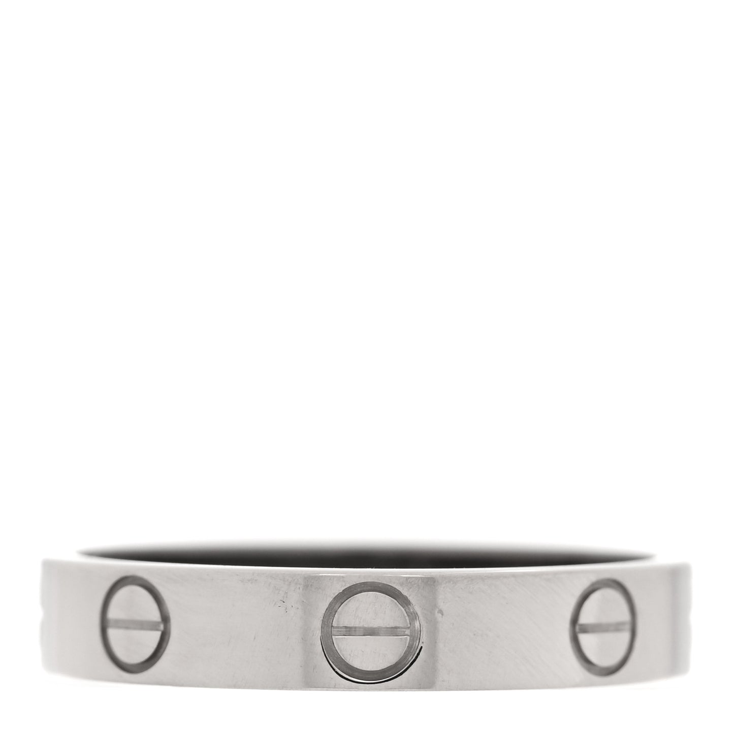 18K White Gold 3.5mm LOVE Wedding Band Ring 55 7.25