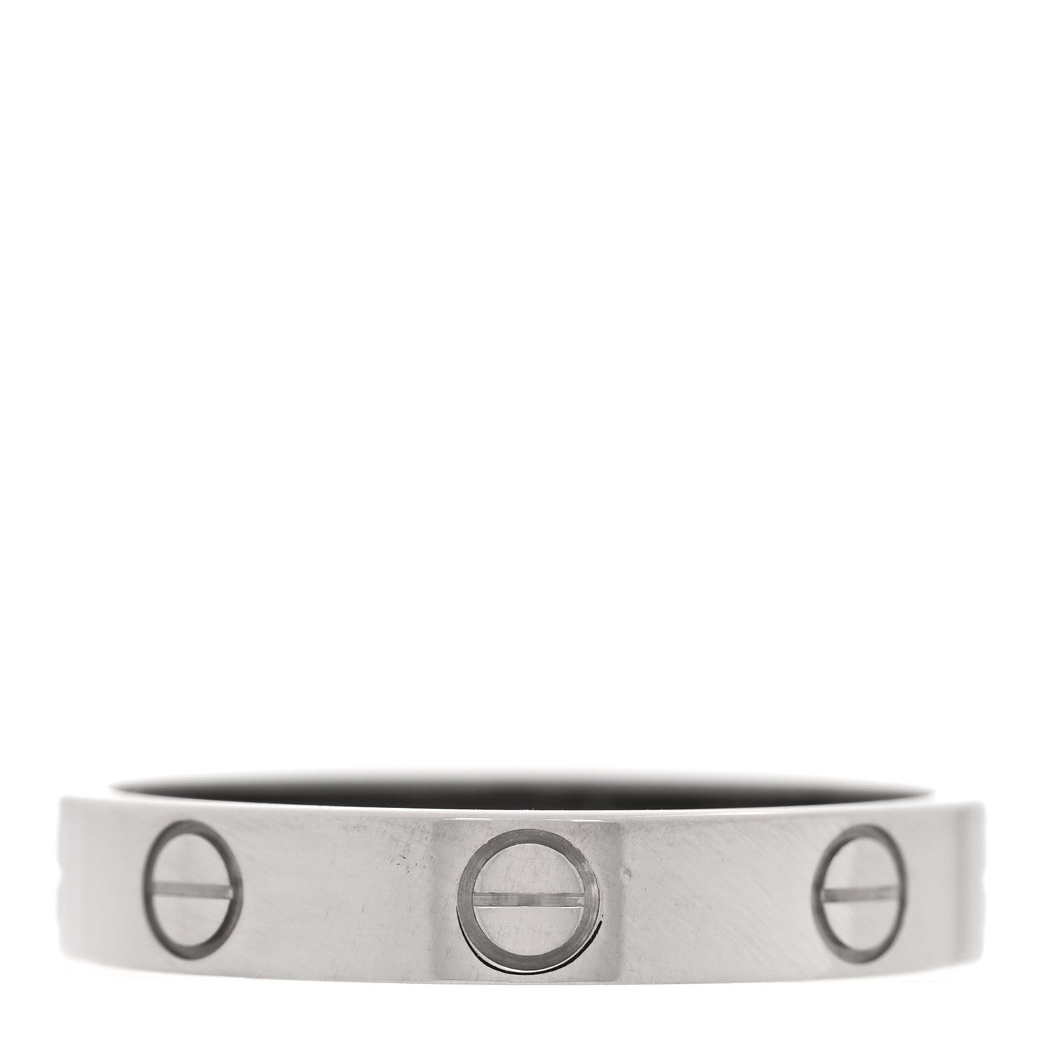 Cartier 18K White Gold 3.5mm LOVE Wedding Band Ring 55 7.25 3 of 4